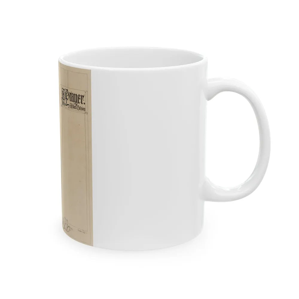 A Prayer, interior magazine illustration - White Coffee Mug-Go Mug Yourself