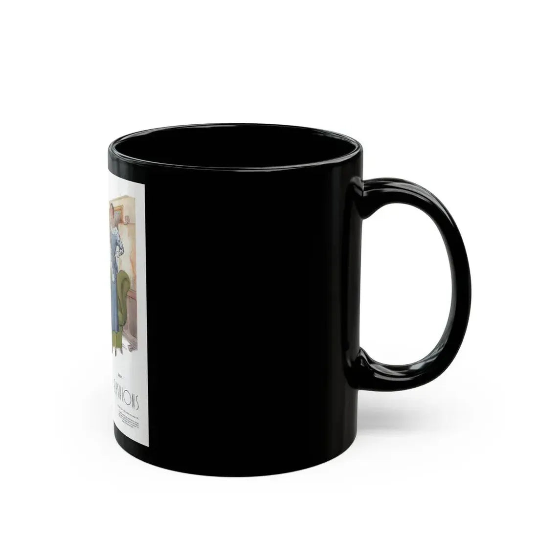 A Pre-View Of Fashions, McCall's, May 1932 - Black Coffee Mug - Go Mug Yourself