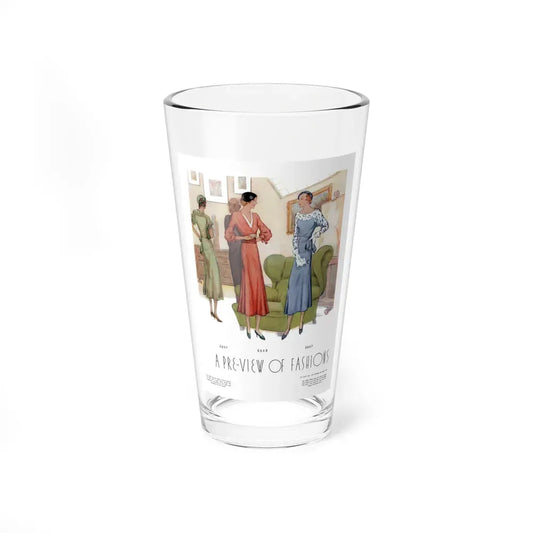 A Pre-View Of Fashions, McCall's, May 1932 (Magazine Illustration) Pint Glass 16oz 16oz - Go Mug Yourself
