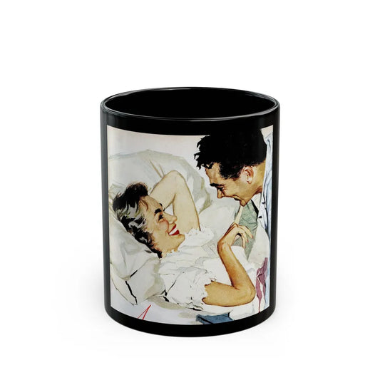 A Present from An Angel, Good Housekeeping, November 1955 - Black Coffee Mug-11oz-Go Mug Yourself