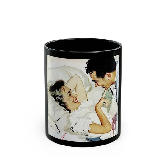 A Present from An Angel, Good Housekeeping, November 1955 - Black Coffee Mug 11oz - Go Mug Yourself