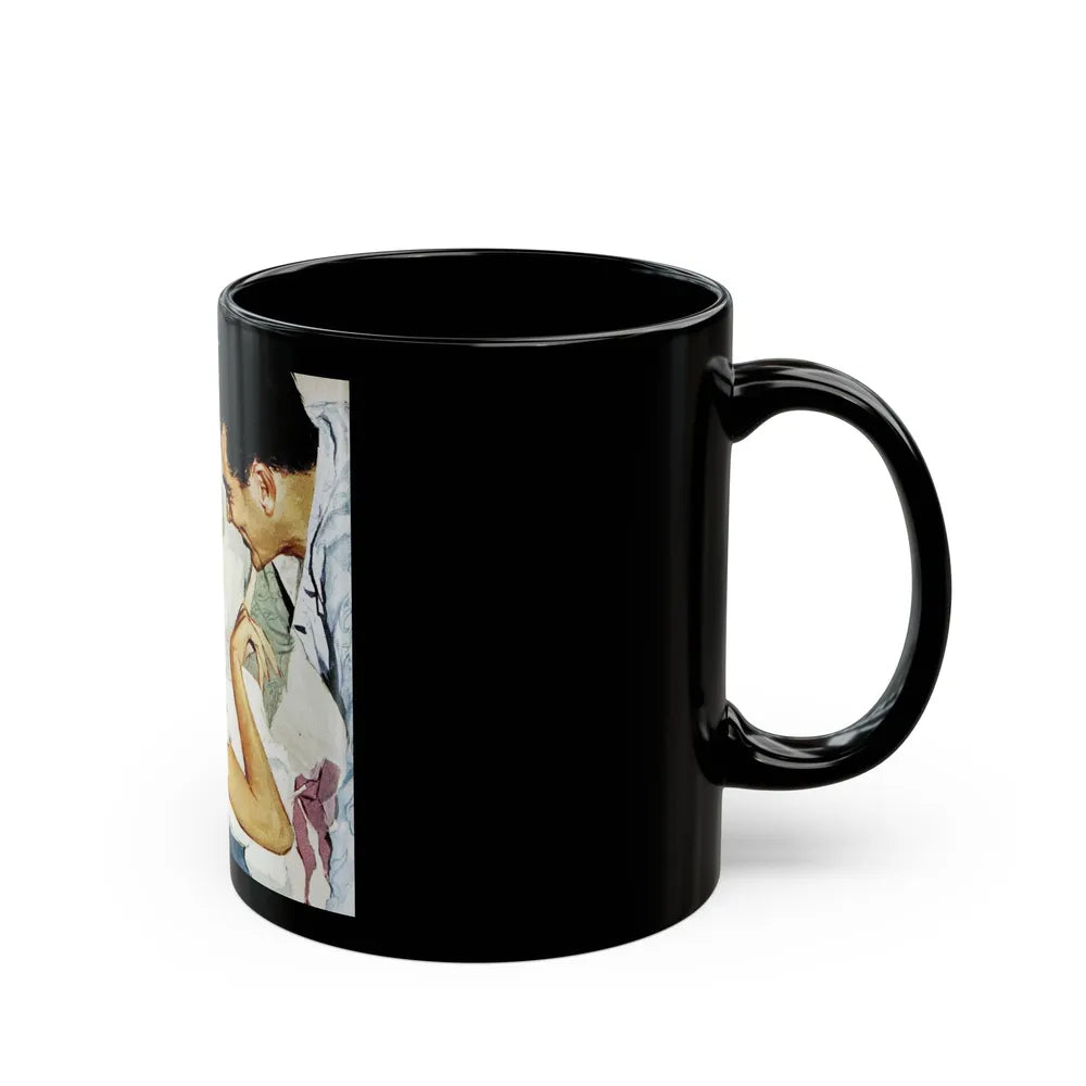 A Present from An Angel, Good Housekeeping, November 1955 - Black Coffee Mug-Go Mug Yourself