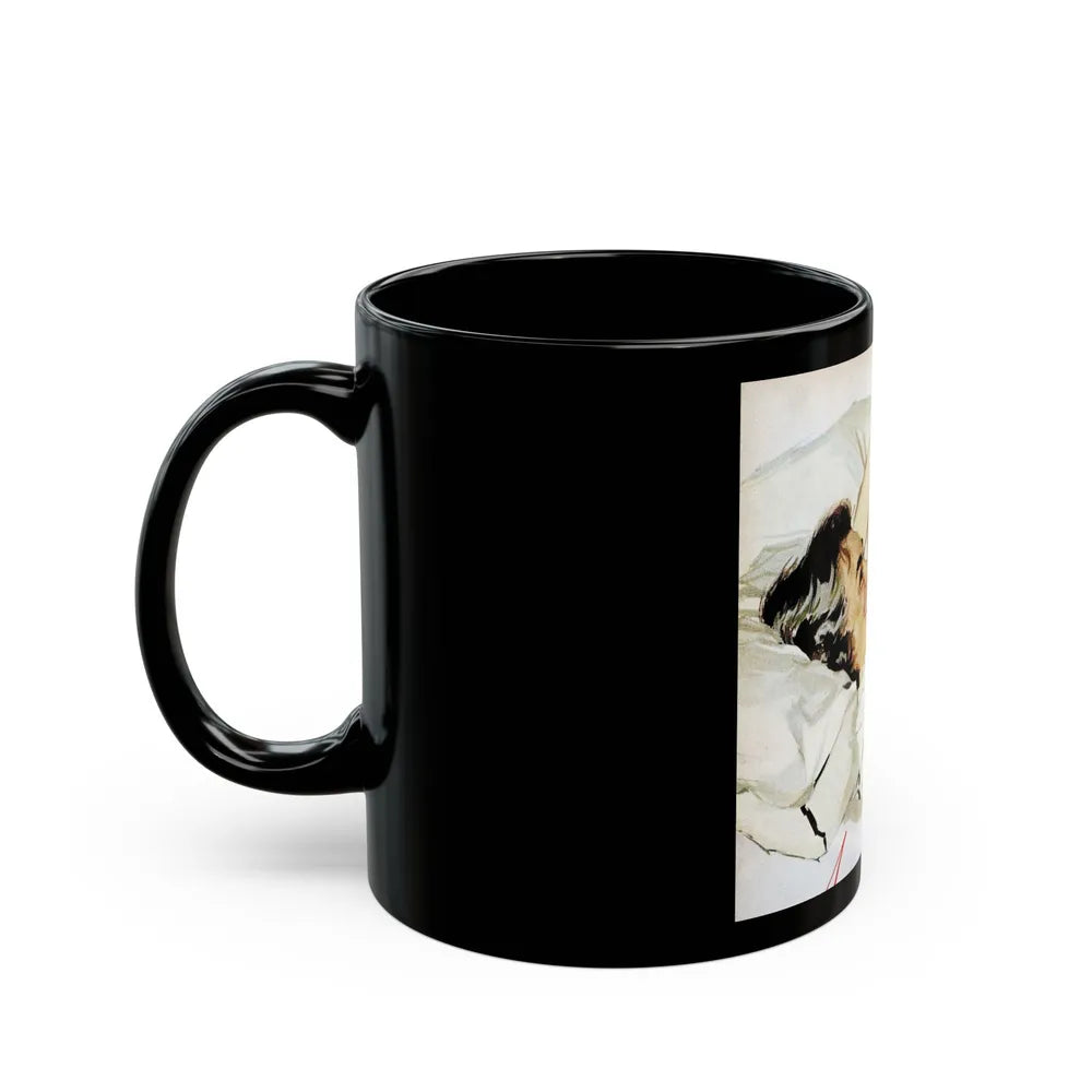 A Present from An Angel, Good Housekeeping, November 1955 - Black Coffee Mug-Go Mug Yourself