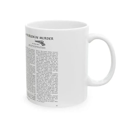A Problem In Murder, Coronet magazine, September 1947 - White Coffee Mug - Go Mug Yourself