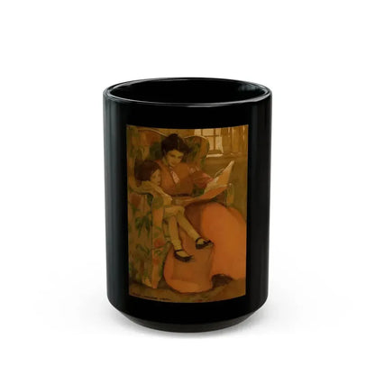 A Rainy Day, Dream Blocks original illustration, 1908 - Black Coffee Mug 15oz - Go Mug Yourself
