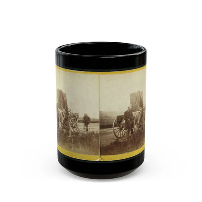 A Rare Specimen Found On Hill Above Fort Riley, Kansas, 420 Miles West Of St. Louis, Mo. (U.S. Civil War) Black Coffee Mug-15oz-Go Mug Yourself