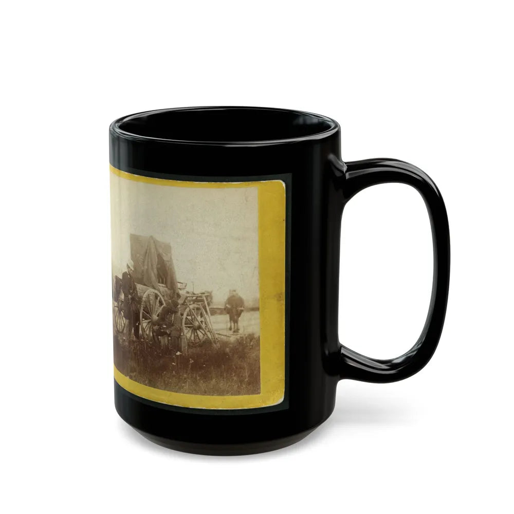 A Rare Specimen Found On Hill Above Fort Riley, Kansas, 420 Miles West Of St. Louis, Mo. (U.S. Civil War) Black Coffee Mug-Go Mug Yourself