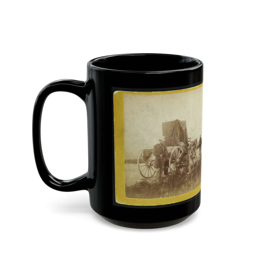 A Rare Specimen Found On Hill Above Fort Riley, Kansas, 420 Miles West Of St. Louis, Mo. (U.S. Civil War) Black Coffee Mug-Go Mug Yourself