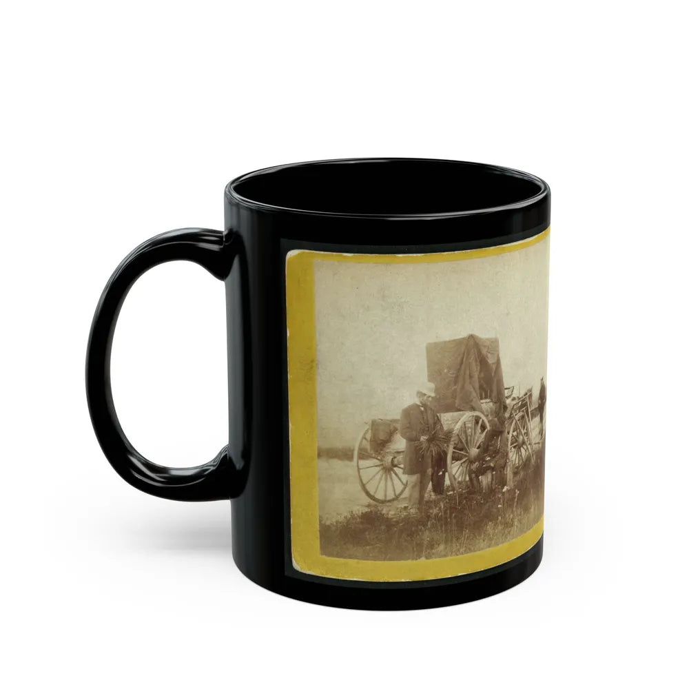 A Rare Specimen Found On Hill Above Fort Riley, Kansas, 420 Miles West Of St. Louis, Mo. (U.S. Civil War) Black Coffee Mug-Go Mug Yourself