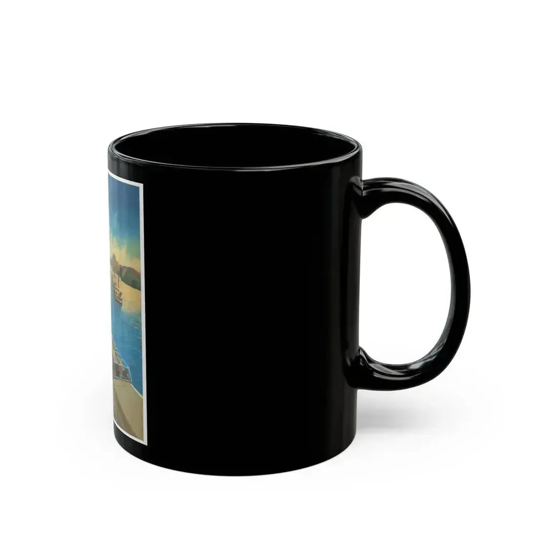 A rare Zephyr Train advertisement - Black Coffee Mug - Go Mug Yourself