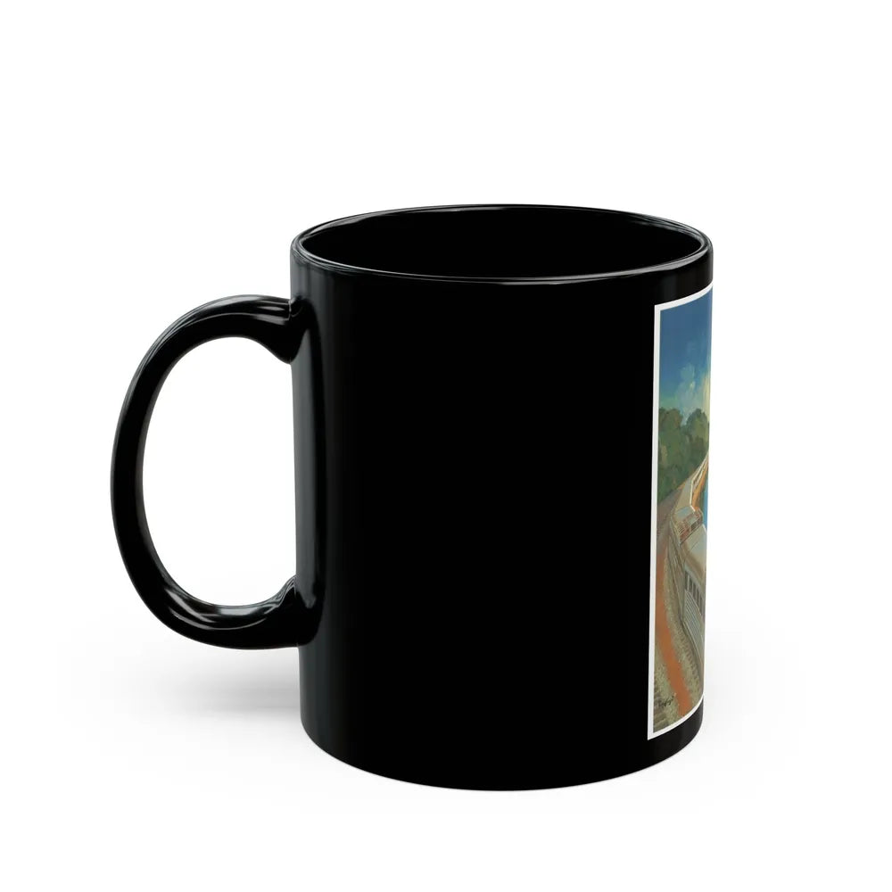 A rare Zephyr Train advertisement - Black Coffee Mug-Go Mug Yourself