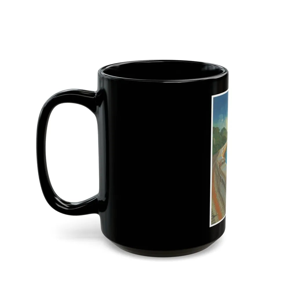 A rare Zephyr Train advertisement - Black Coffee Mug-Go Mug Yourself