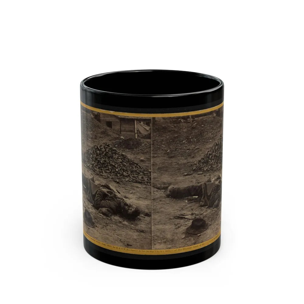 A Rebel Soldier, Killed In The Trenches Before Petersburgh (I.E. Petersburg) ... (U.S. Civil War) Black Coffee Mug-11oz-Go Mug Yourself