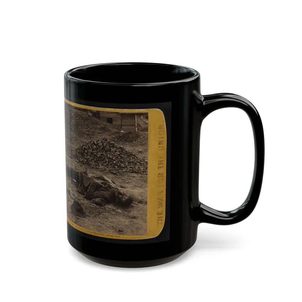 A Rebel Soldier, Killed In The Trenches Before Petersburgh (I.E. Petersburg) ... (U.S. Civil War) Black Coffee Mug-Go Mug Yourself