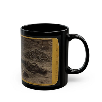 A Rebel Soldier, Killed In The Trenches Before Petersburgh (I.E. Petersburg) ... (U.S. Civil War) Black Coffee Mug-Go Mug Yourself