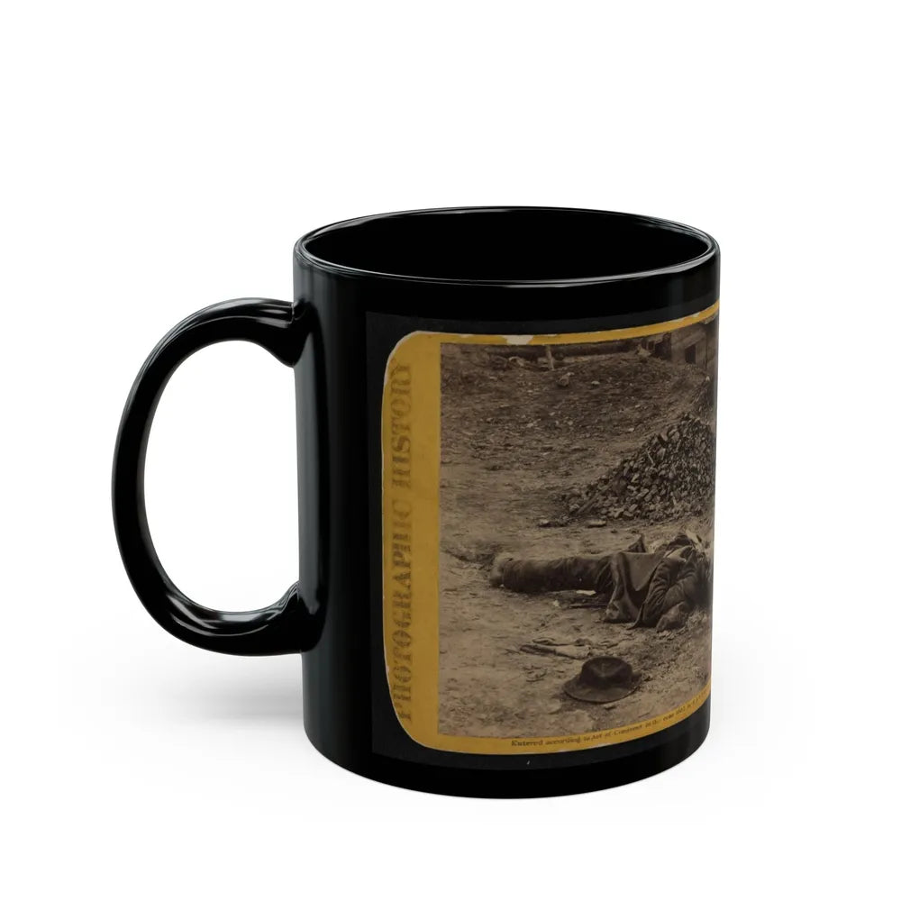 A Rebel Soldier, Killed In The Trenches Before Petersburgh (I.E. Petersburg) ... (U.S. Civil War) Black Coffee Mug-Go Mug Yourself