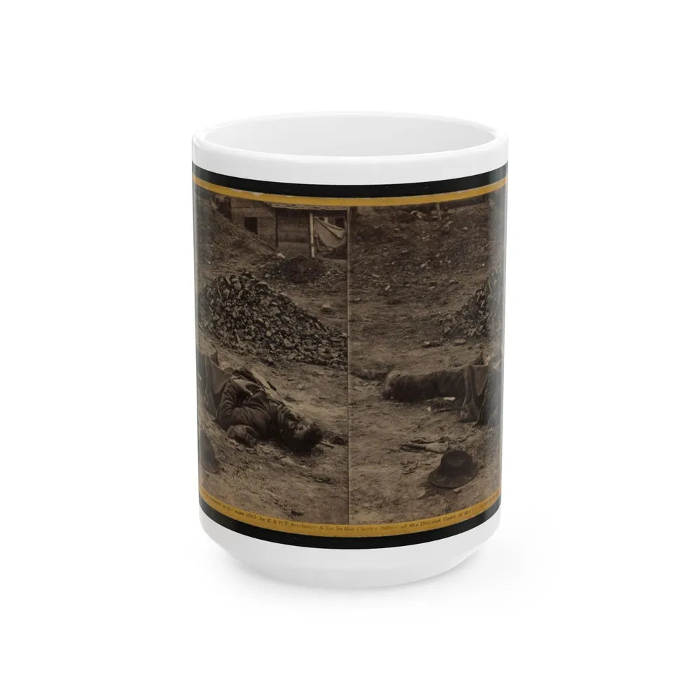 A Rebel Soldier, Killed In The Trenches Before Petersburgh (I.E. Petersburg) ... (U.S. Civil War) White Coffee Mug-15oz-Go Mug Yourself