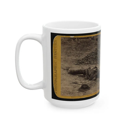 A Rebel Soldier, Killed In The Trenches Before Petersburgh (I.E. Petersburg) ... (U.S. Civil War) White Coffee Mug-Go Mug Yourself