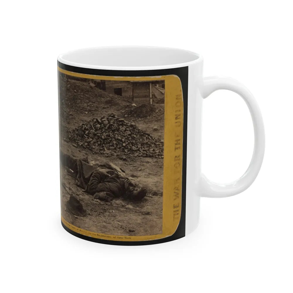 A Rebel Soldier, Killed In The Trenches Before Petersburgh (I.E. Petersburg) ... (U.S. Civil War) White Coffee Mug-Go Mug Yourself