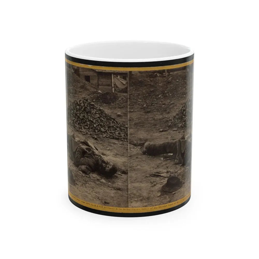 A Rebel Soldier, Killed In The Trenches Before Petersburgh (I.E. Petersburg) ... (U.S. Civil War) White Coffee Mug 11oz - Go Mug Yourself