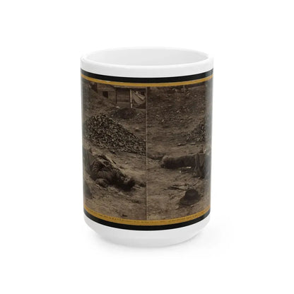 A Rebel Soldier, Killed In The Trenches Before Petersburgh (I.E. Petersburg) ... (U.S. Civil War) White Coffee Mug 15oz - Go Mug Yourself