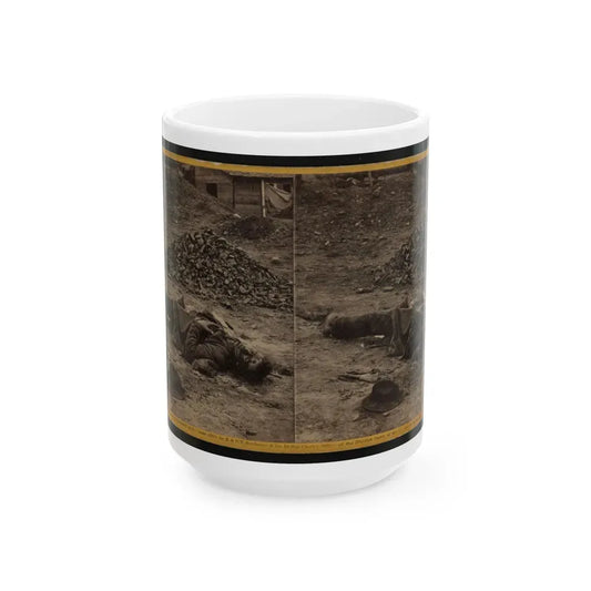A Rebel Soldier, Killed In The Trenches Before Petersburgh (I.E. Petersburg) ... (U.S. Civil War) White Coffee Mug 15oz - Go Mug Yourself