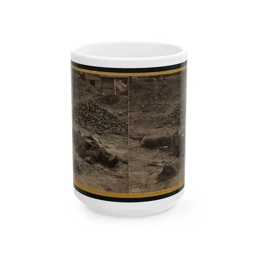 A Rebel Soldier, Killed In The Trenches Before Petersburgh (I.E. Petersburg) ... (U.S. Civil War) White Coffee Mug 15oz - Go Mug Yourself
