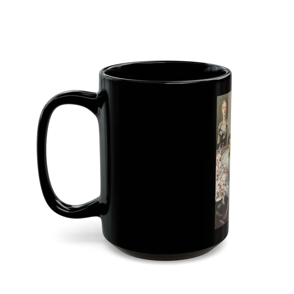 A Reflection of Beauty, magazine story illustration, circa 1930s - Black Coffee Mug-Go Mug Yourself