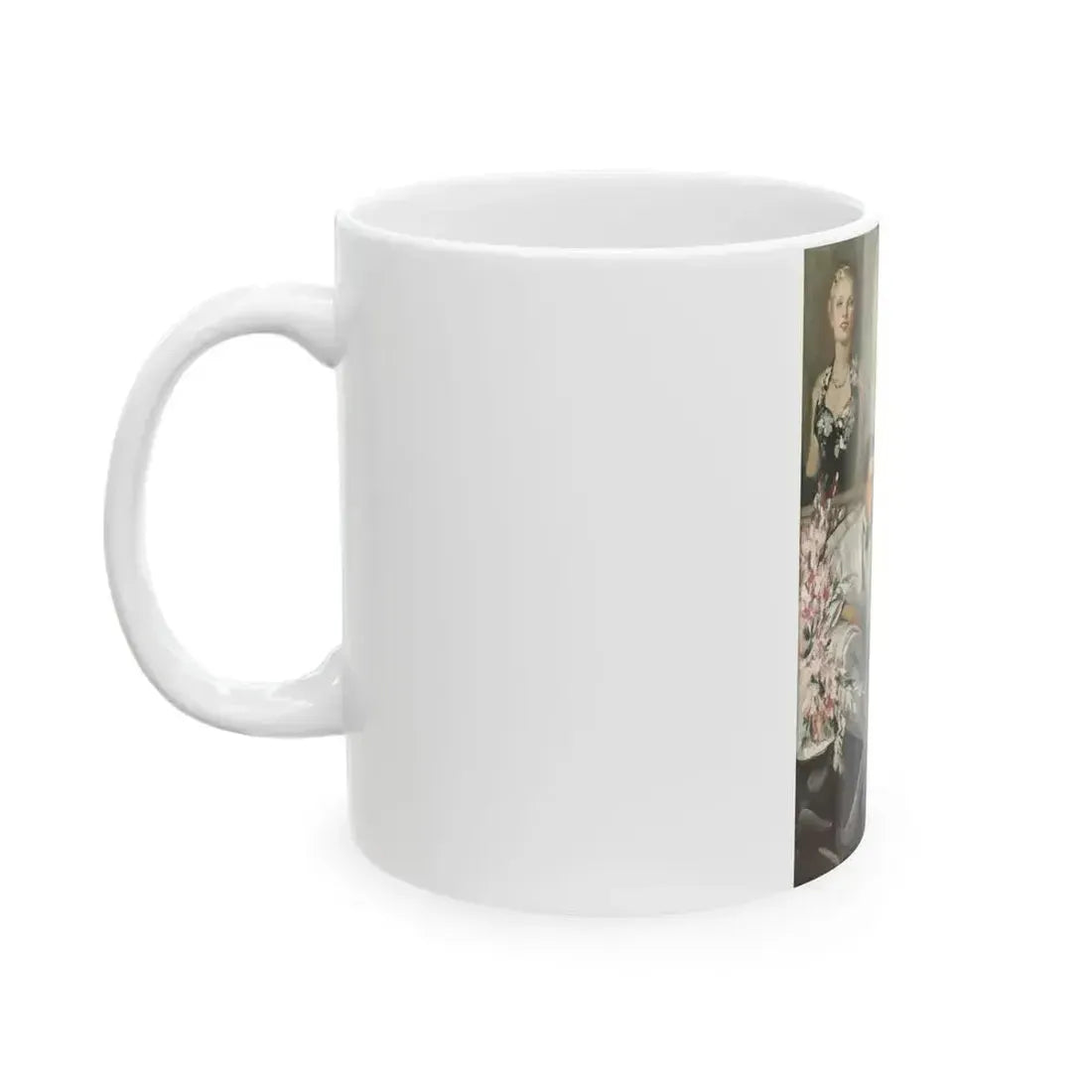 A Reflection of Beauty, magazine story illustration, circa 1930s - White Coffee Mug - Go Mug Yourself