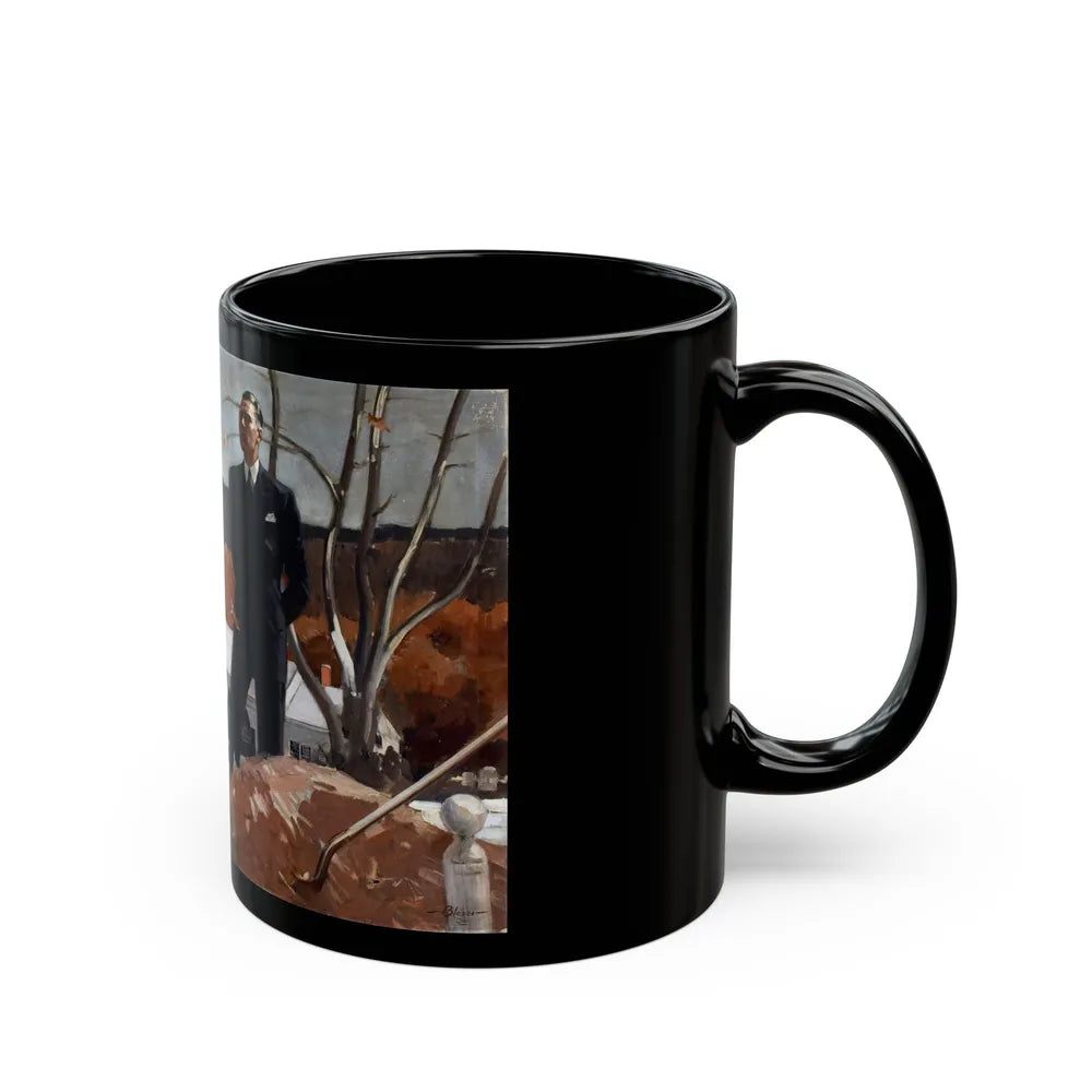 A Reflective Moment, 1936 - Black Coffee Mug-Go Mug Yourself