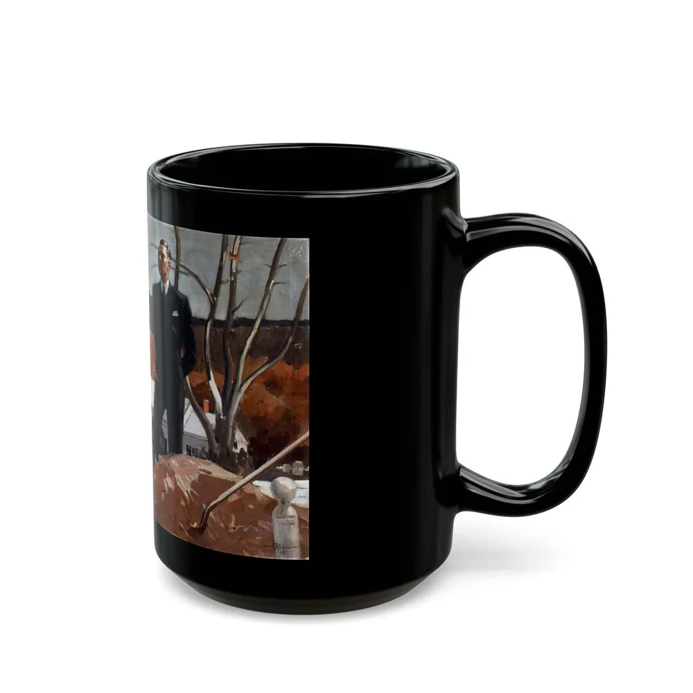 A Reflective Moment, 1936 - Black Coffee Mug-Go Mug Yourself