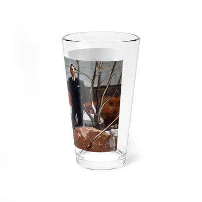 A Reflective Moment, 1936 (Magazine Illustration) Pint Glass 16oz-Go Mug Yourself