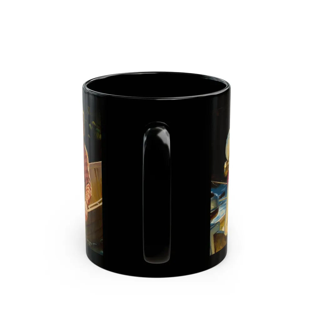 A Refreshing Break, beverage advertisement - Black Coffee Mug-Go Mug Yourself