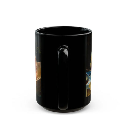 A Refreshing Break, beverage advertisement - Black Coffee Mug-Go Mug Yourself