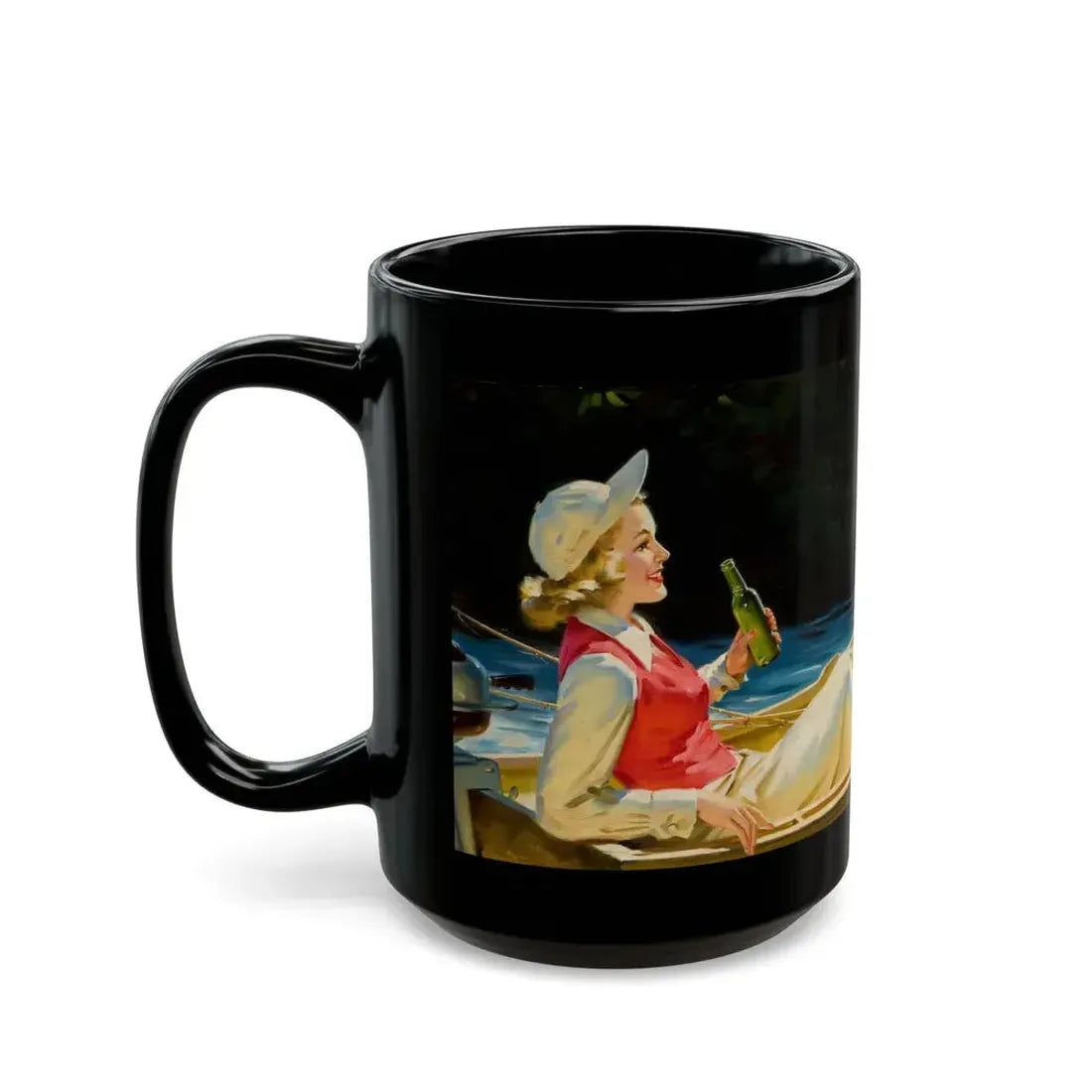 A Refreshing Break, beverage advertisement - Black Coffee Mug - Go Mug Yourself