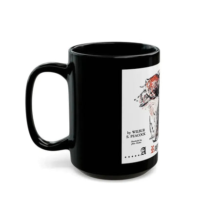 A Rogue And His Land (1), Blue Book Magazine, February 1947 - Black Coffee Mug - Go Mug Yourself