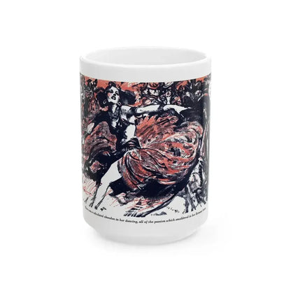 A Rogue And His Land (3), Blue Book Magazine, February 1947 - White Coffee Mug 15oz - Go Mug Yourself