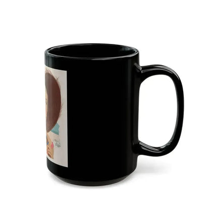 A Romance by the Beach, story illustration - Black Coffee Mug - Go Mug Yourself