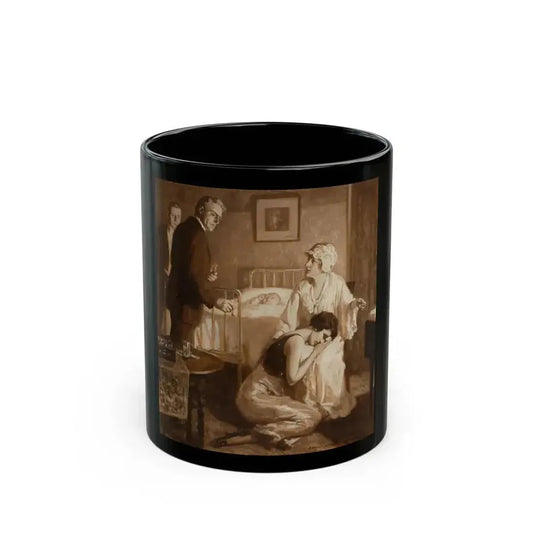 A Sad Time, interior story illustration - Black Coffee Mug 11oz - Go Mug Yourself