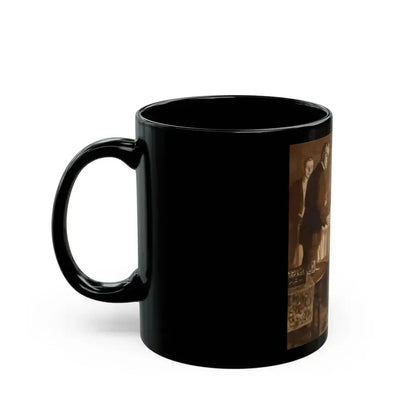 A Sad Time, interior story illustration - Black Coffee Mug - Go Mug Yourself