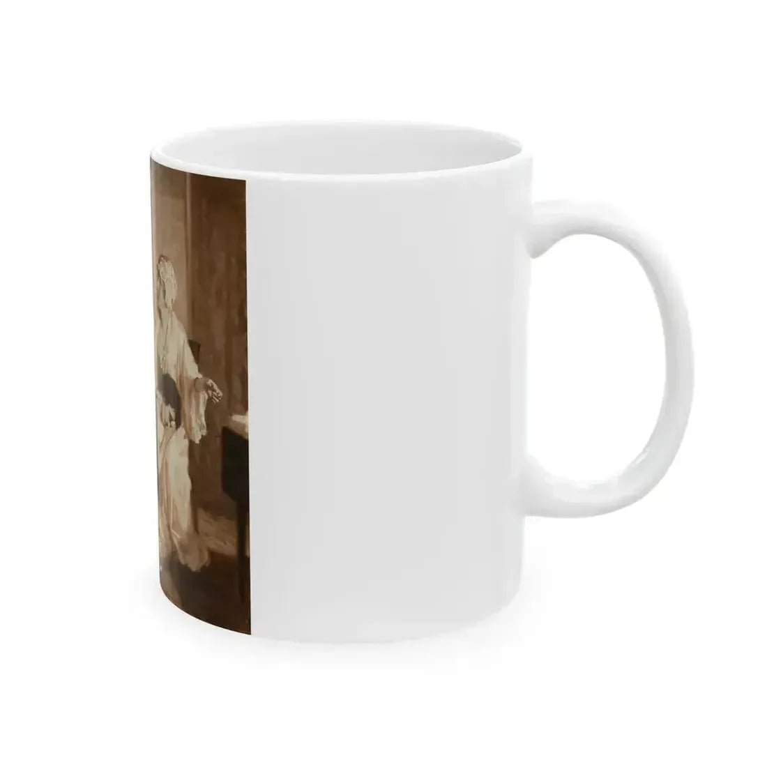 A Sad Time, interior story illustration - White Coffee Mug - Go Mug Yourself
