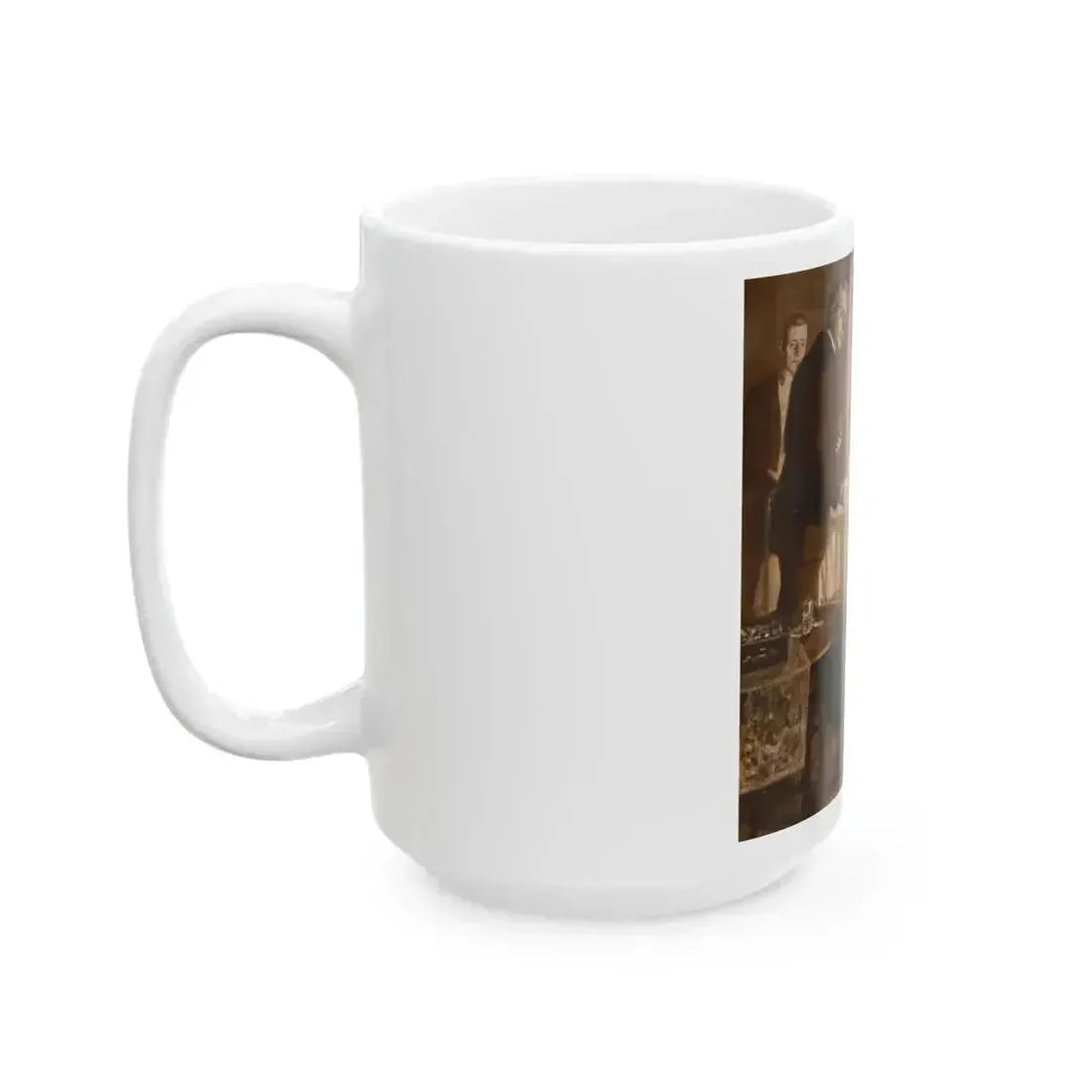 A Sad Time, interior story illustration - White Coffee Mug - Go Mug Yourself