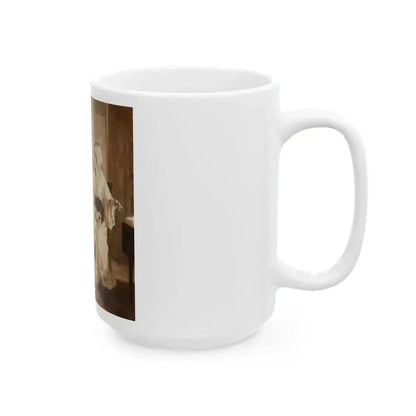 A Sad Time, interior story illustration - White Coffee Mug - Go Mug Yourself
