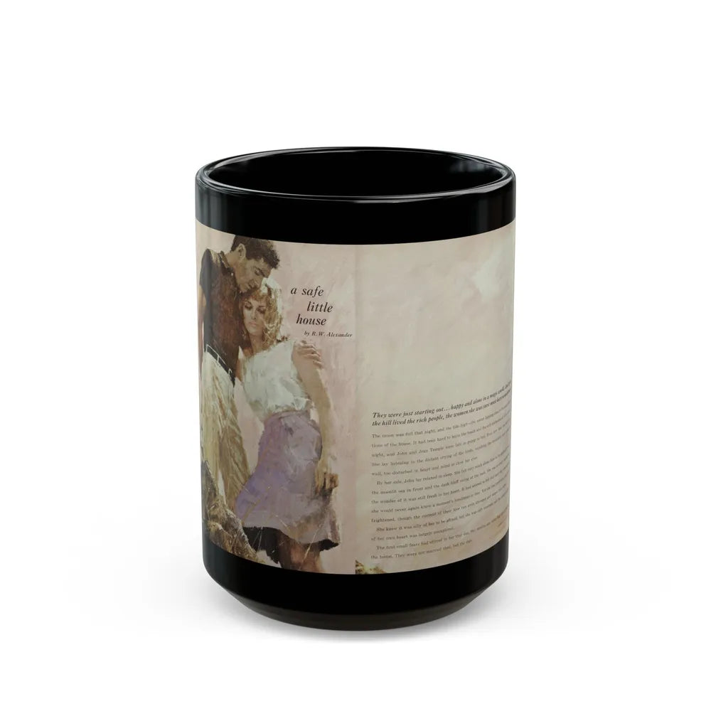 A safe little house, Good Housekeeping, October 1965 - Black Coffee Mug-15oz-Go Mug Yourself