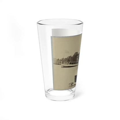 A Sailor Sits In A Small Boat In The Foreground With A Side Wheeler In The Rear (U.S. Civil War) Pint Glass 16oz - Go Mug Yourself