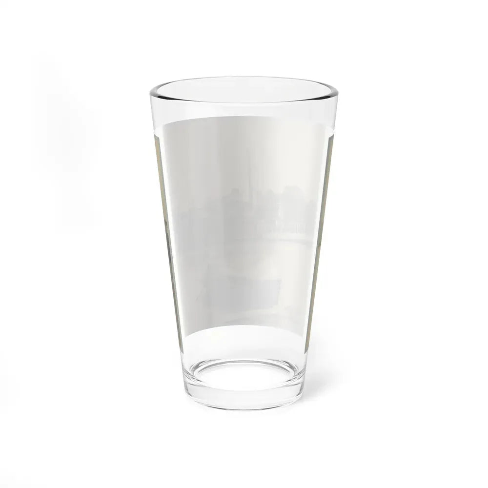 A Sailor Sits In A Small Boat In The Foreground With A Side Wheeler In The Rear (U.S. Civil War) Pint Glass 16oz - Go Mug Yourself