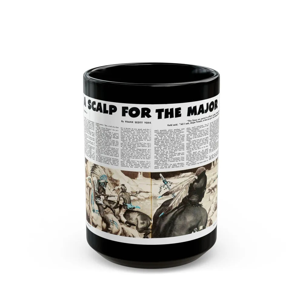 A Scalp For The Major, Adam magazine, April 1955 - Black Coffee Mug-15oz-Go Mug Yourself