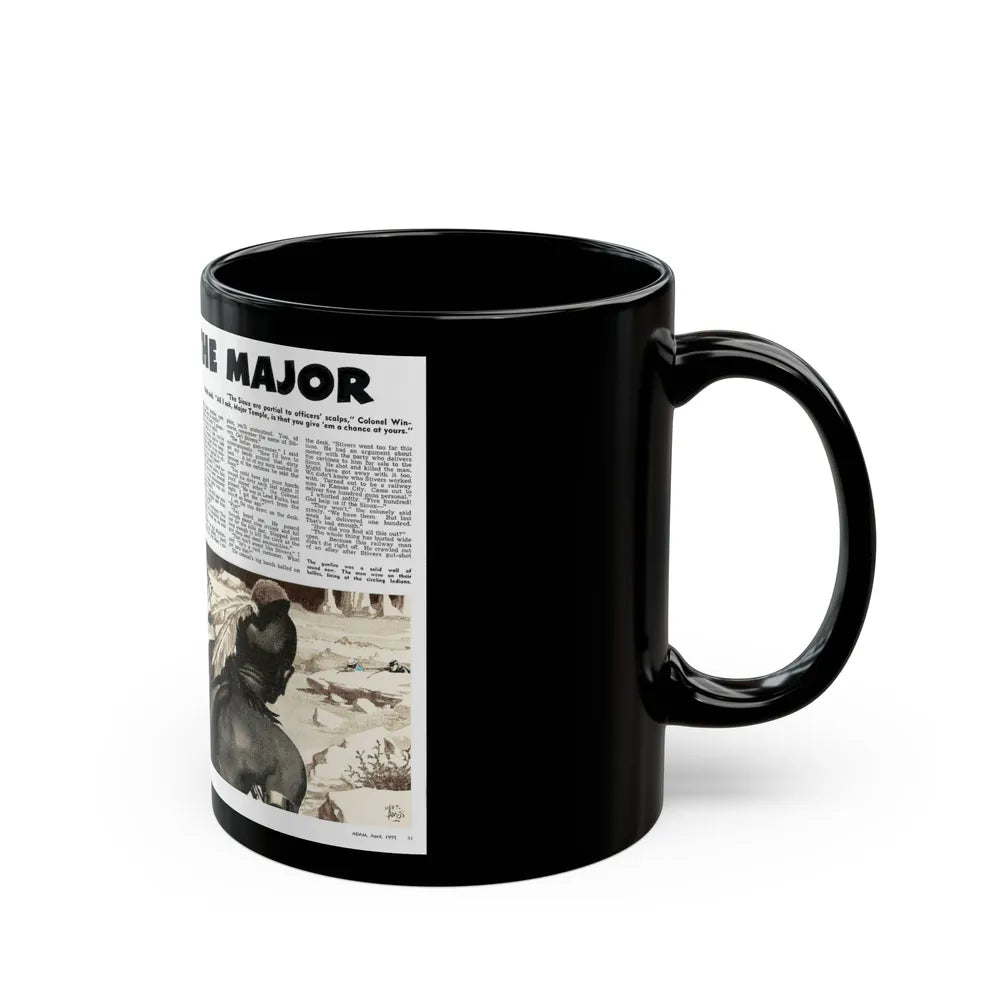 A Scalp For The Major, Adam magazine, April 1955 - Black Coffee Mug-Go Mug Yourself