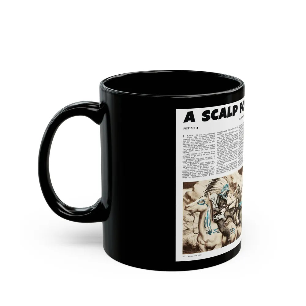 A Scalp For The Major, Adam magazine, April 1955 - Black Coffee Mug-Go Mug Yourself