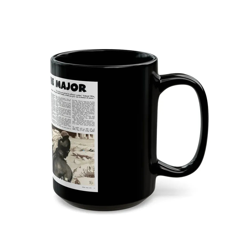 A Scalp For The Major, Adam magazine, April 1955 - Black Coffee Mug - Go Mug Yourself